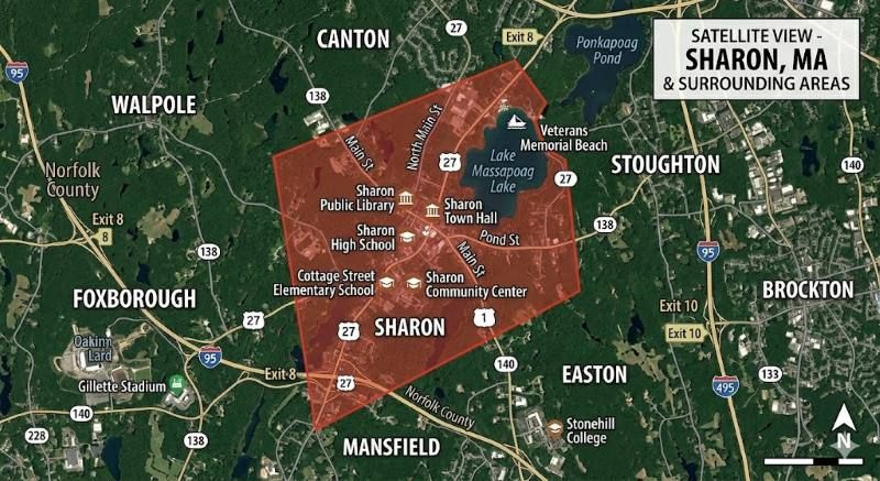 Sharon MA Map
