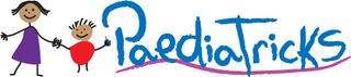 Paediatrics logo with a smiling child holding hands