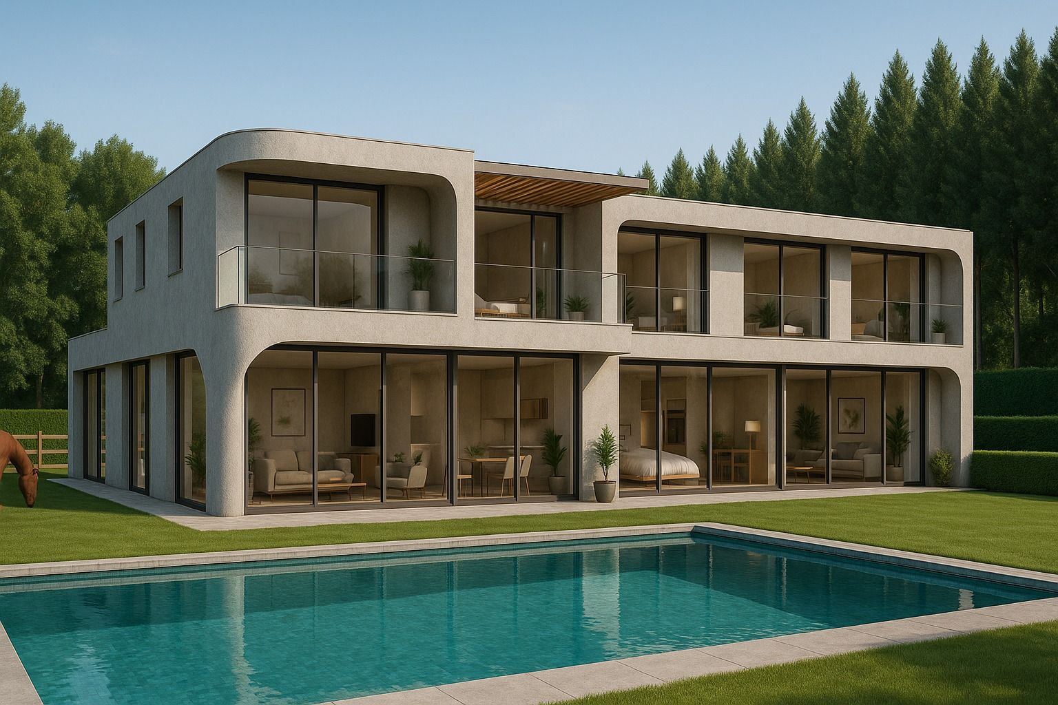 Edifici in pietra con porta in legno su una strada soleggiata.