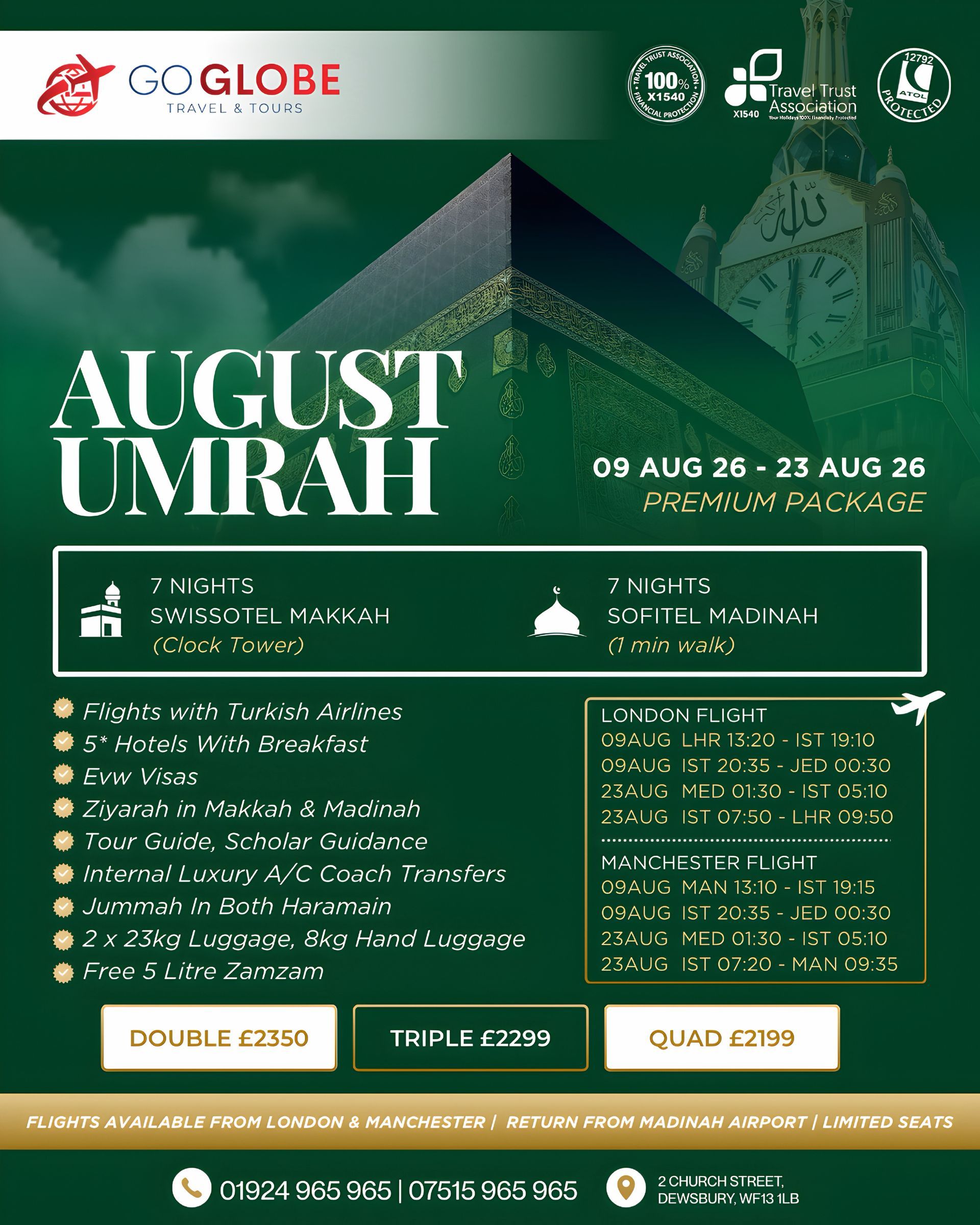 Premium August Umrah