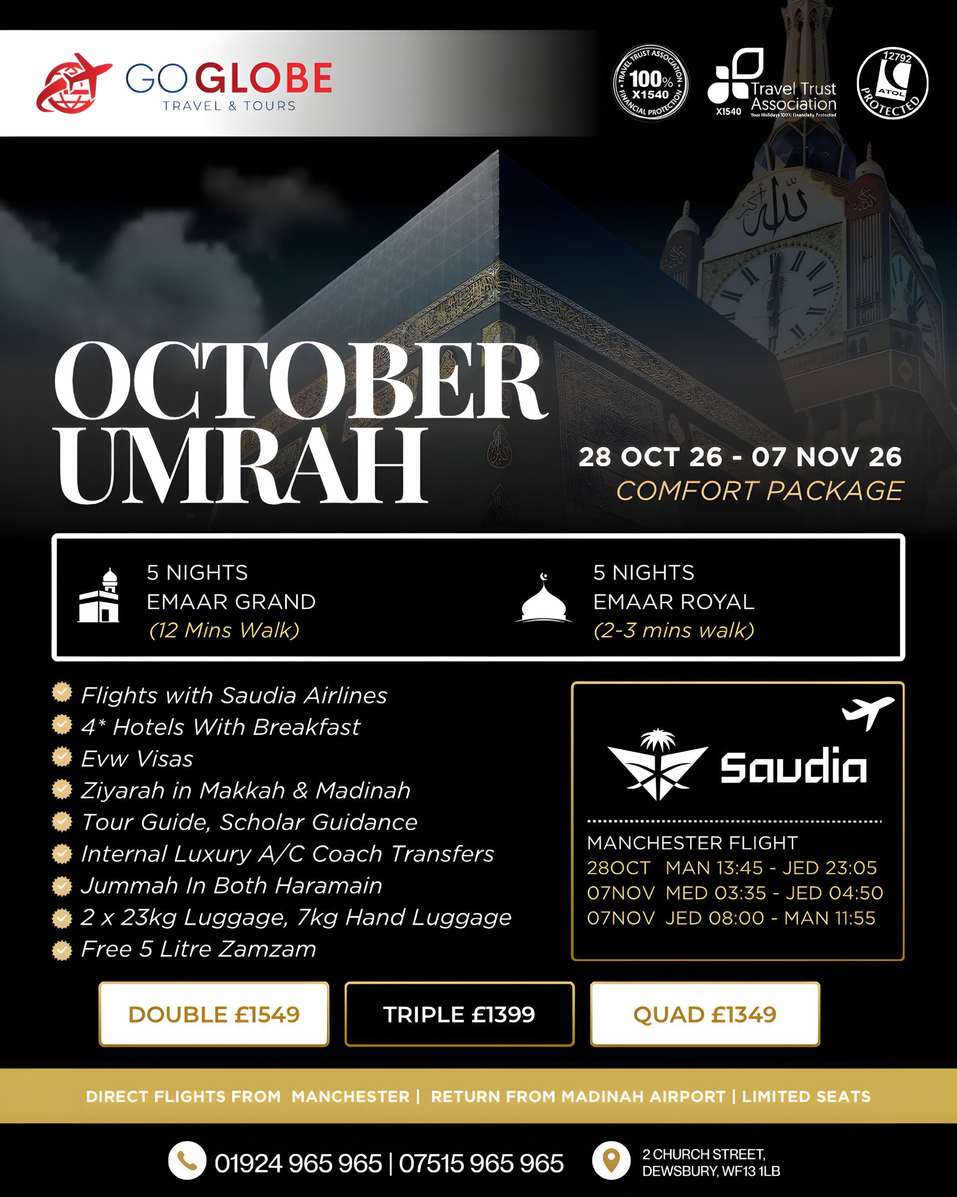 Comfort October Umrah