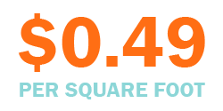 $0.49 per square foot in orange and light blue text