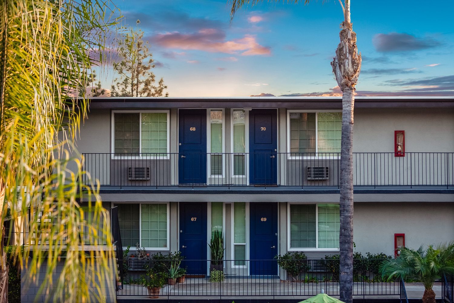 Summerwood apartment building with doors