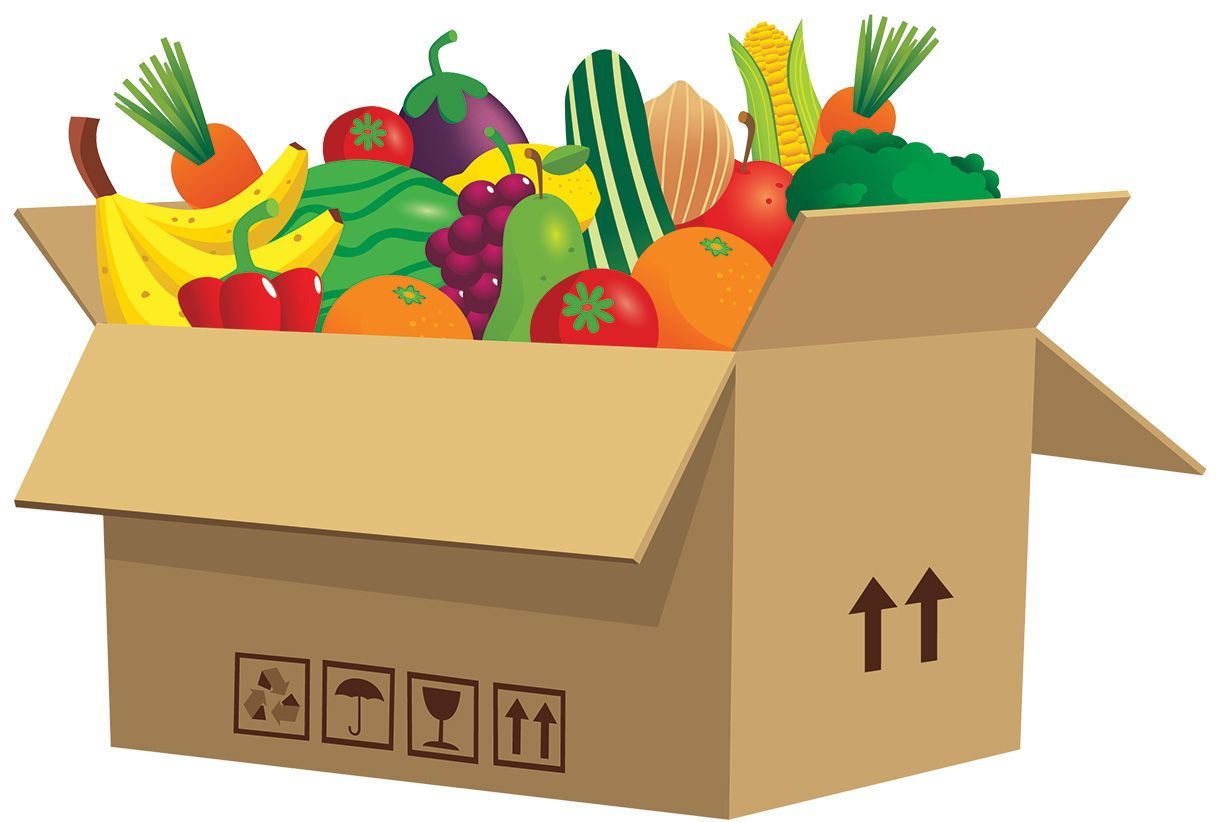 box of fresh fruit and vegetables