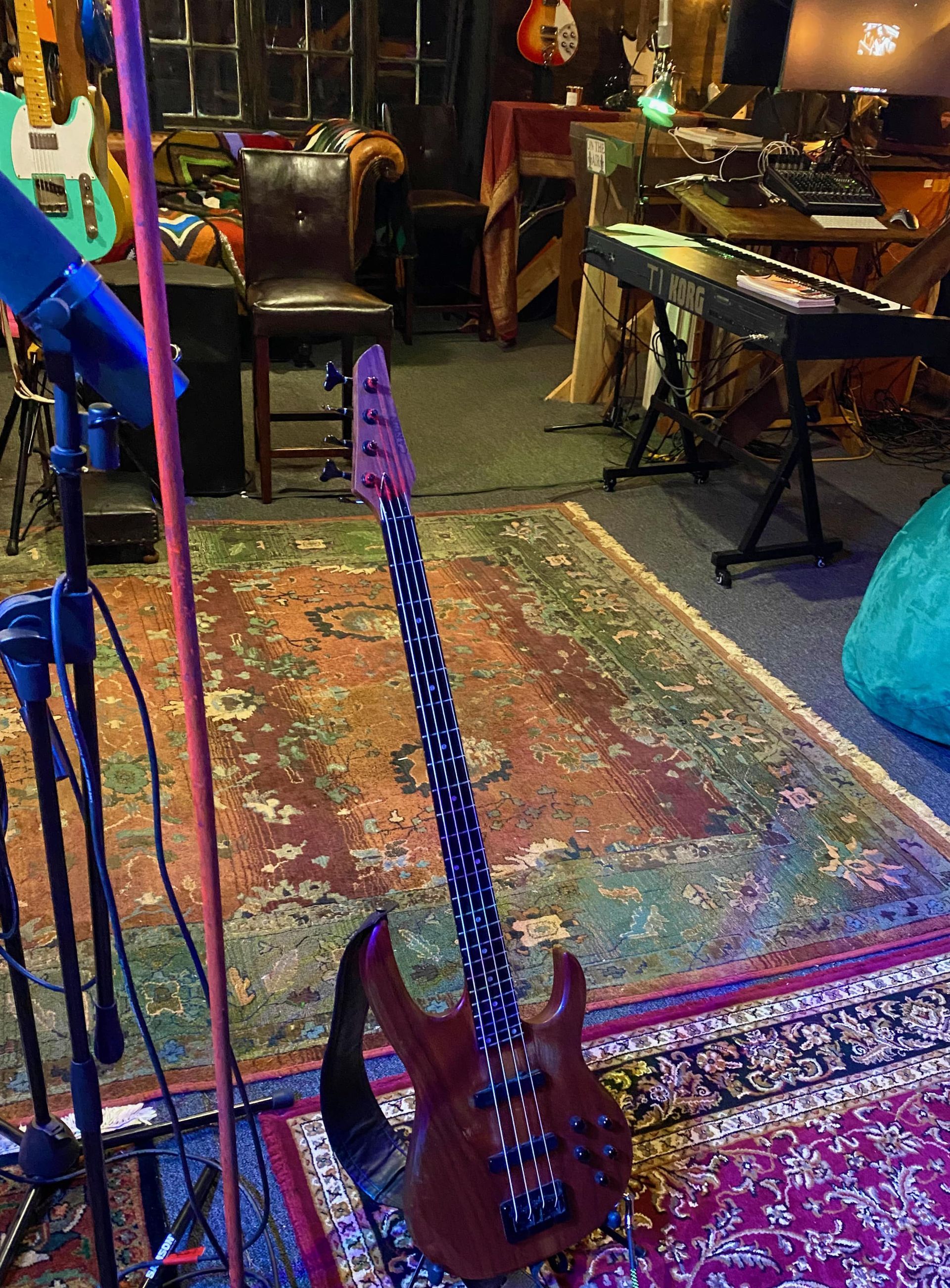 electric guitar in a music room