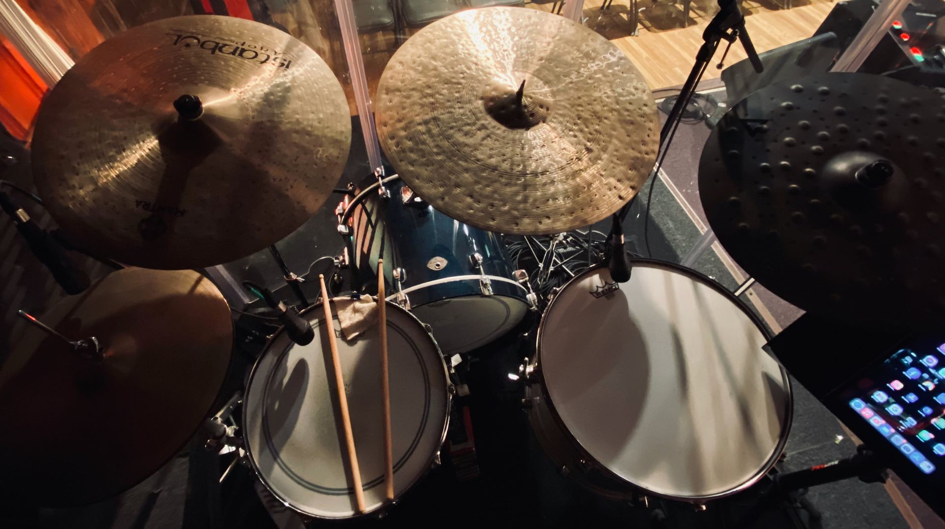 Top View of a Drum Set