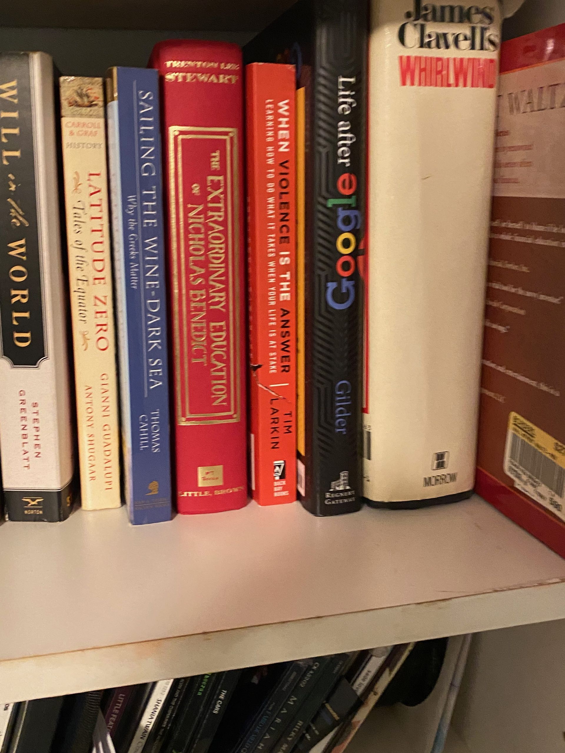 books on a book shelf