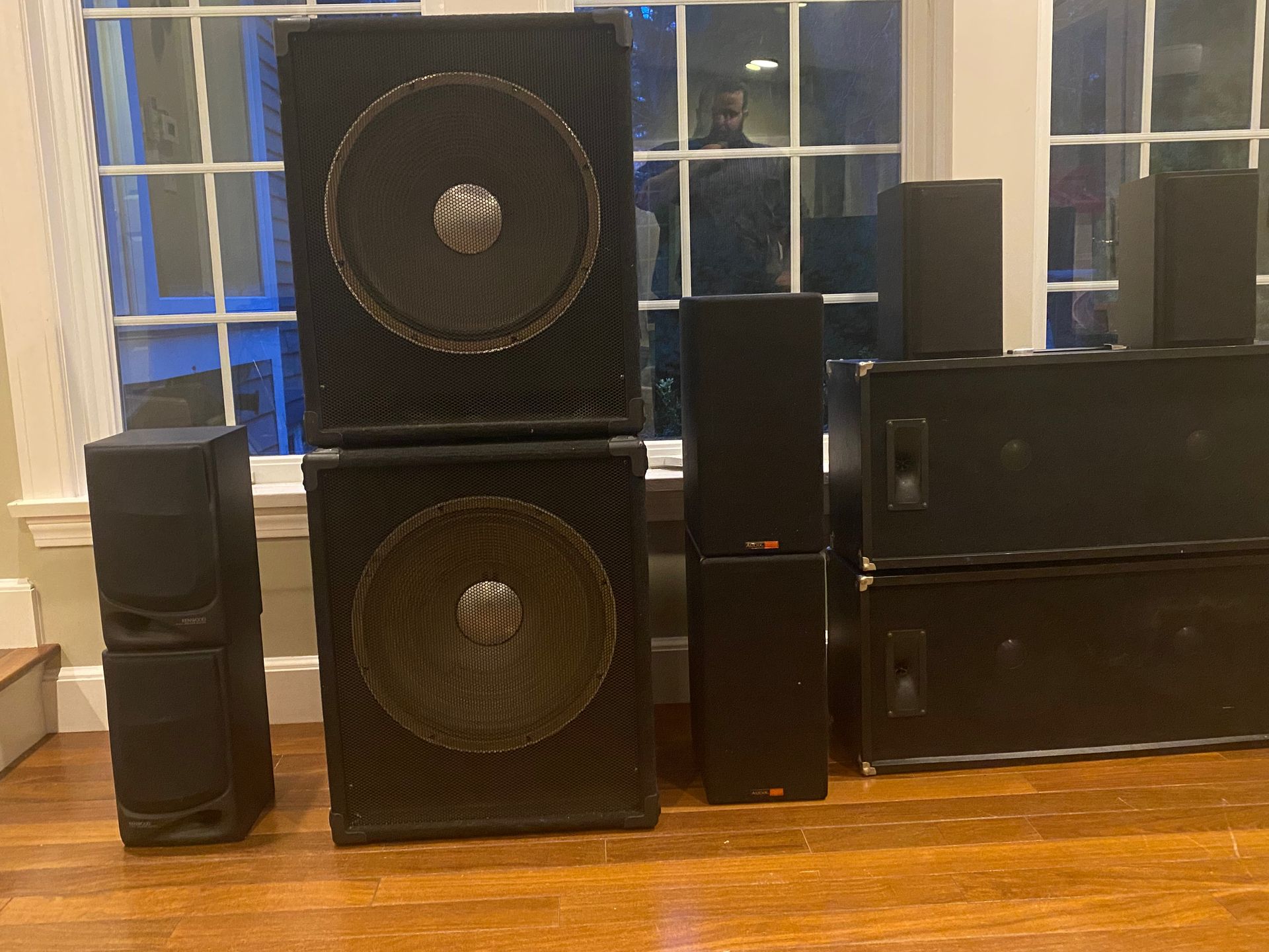 Lots of Big speaker used at events or live bands