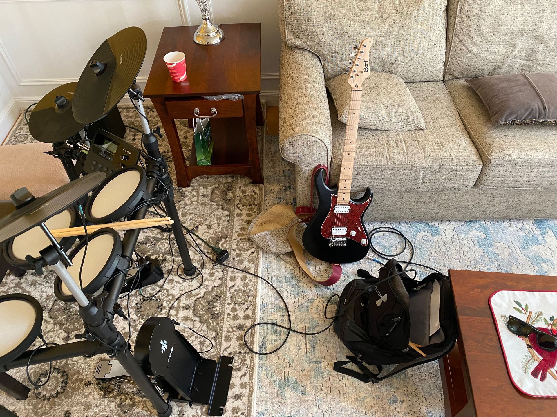 a practice session in the practice room