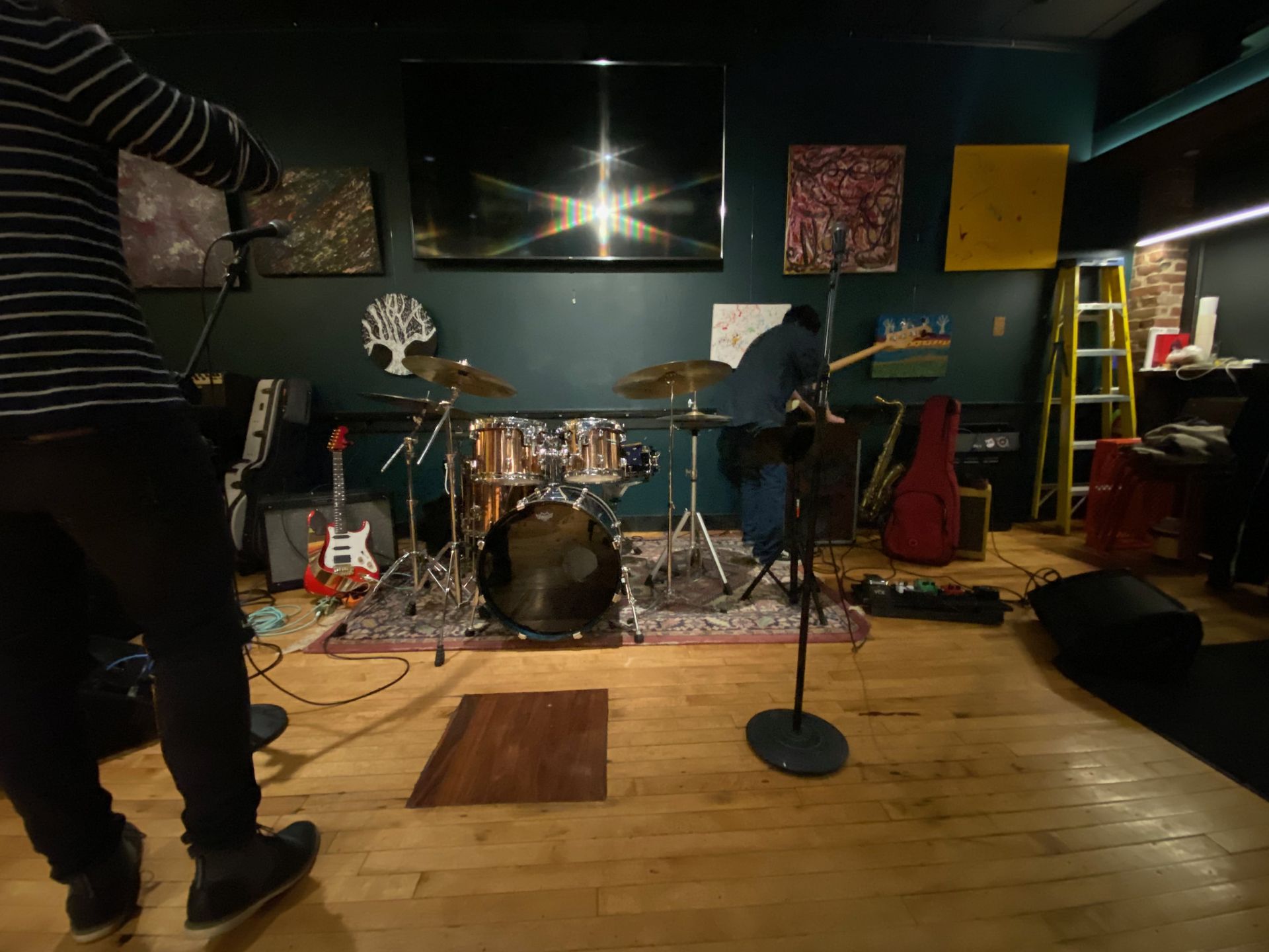 a recording room for bands