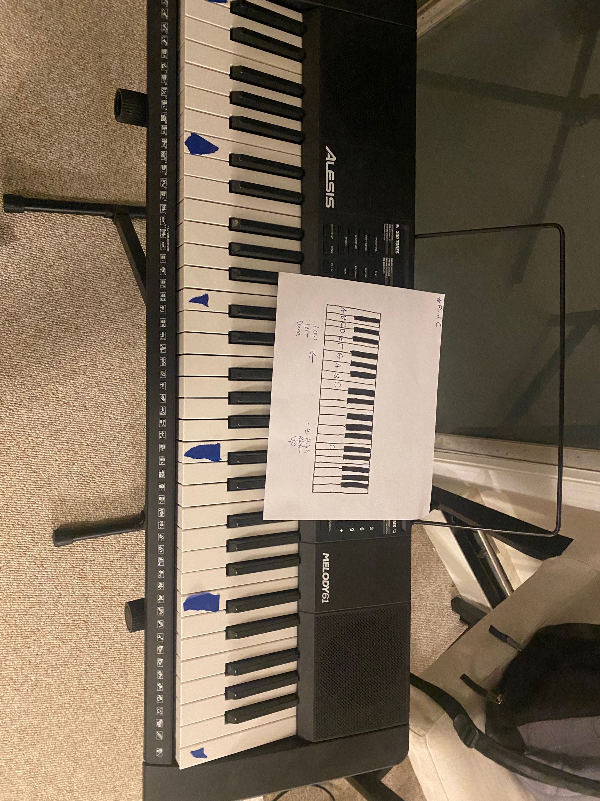 top view of a keyboard