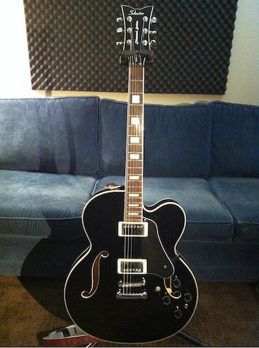 an acoustic guitar