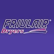 Il logo delle asciugatrici friulair è su sfondo viola.
