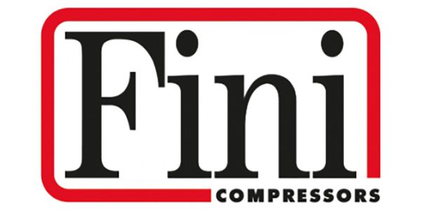 Il logo dei compressori Fini è nero e rosso