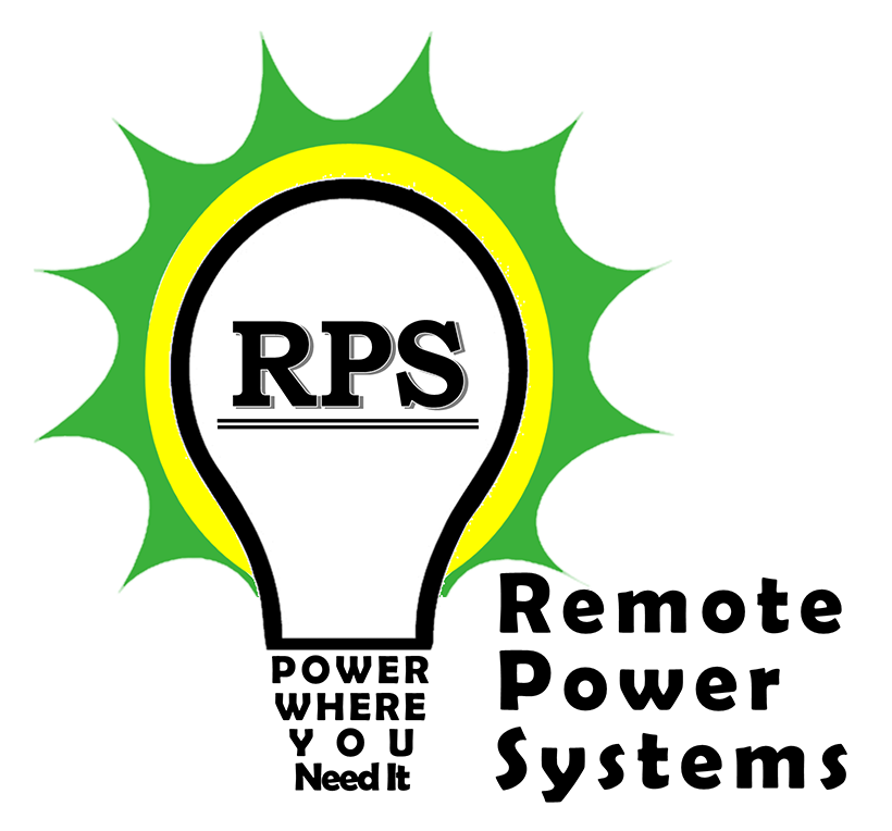 Logo for Remote Power Systems: Lightbulb shape with