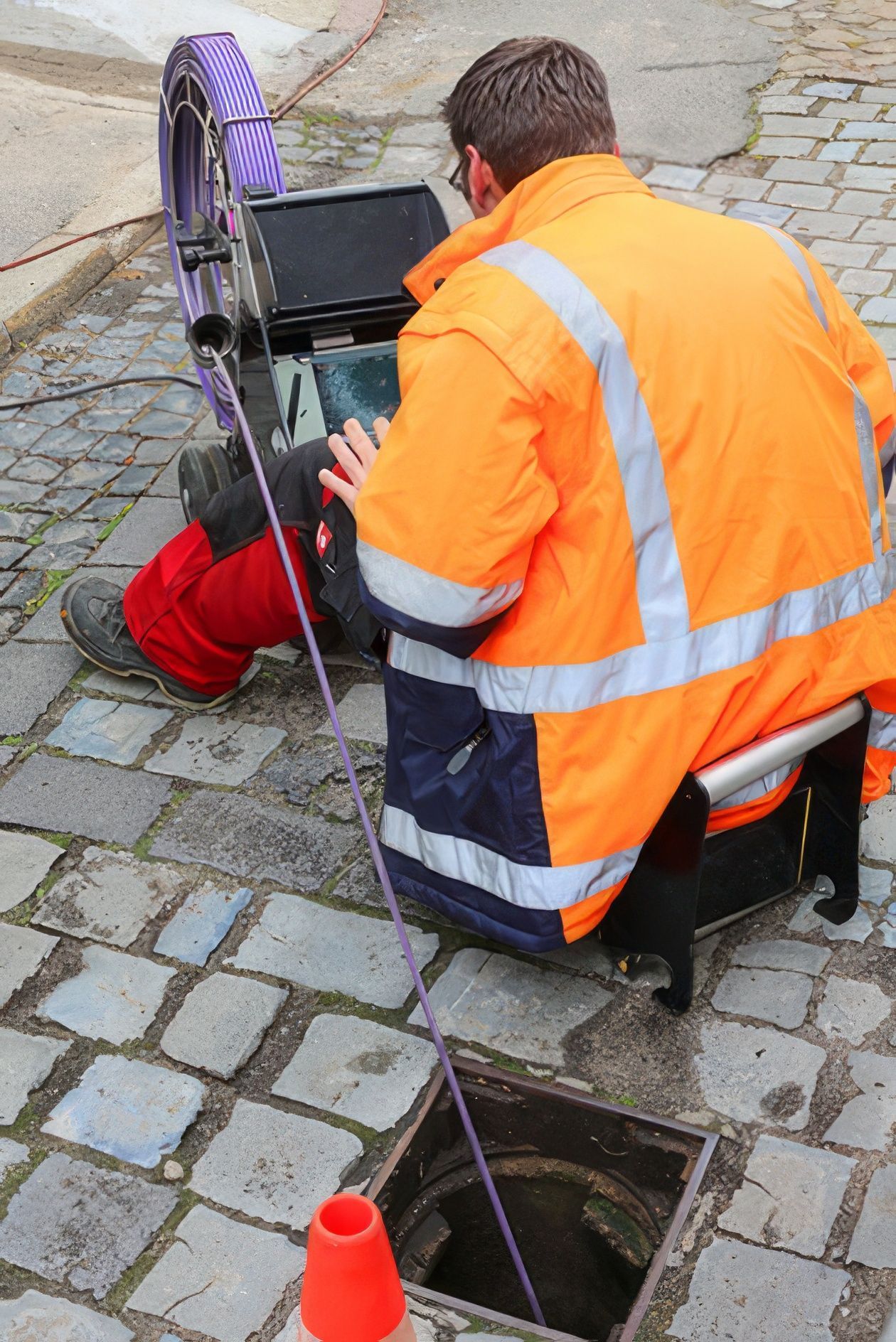 Sewer Cam Photo with Operator