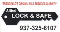 Allied Lock & Safe sign with slogan and phone number 937-325-6107