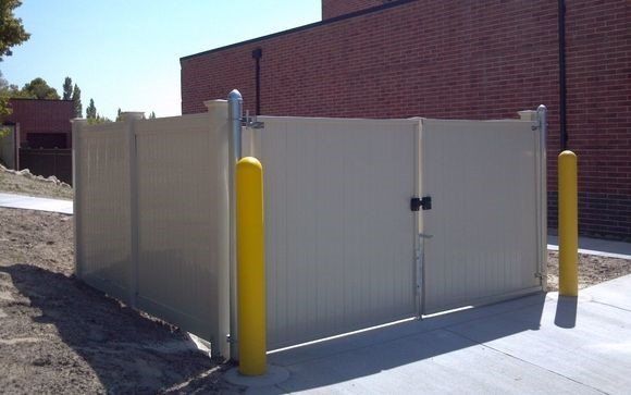 Dumpster enclosure from Metal Fence Supply Co.