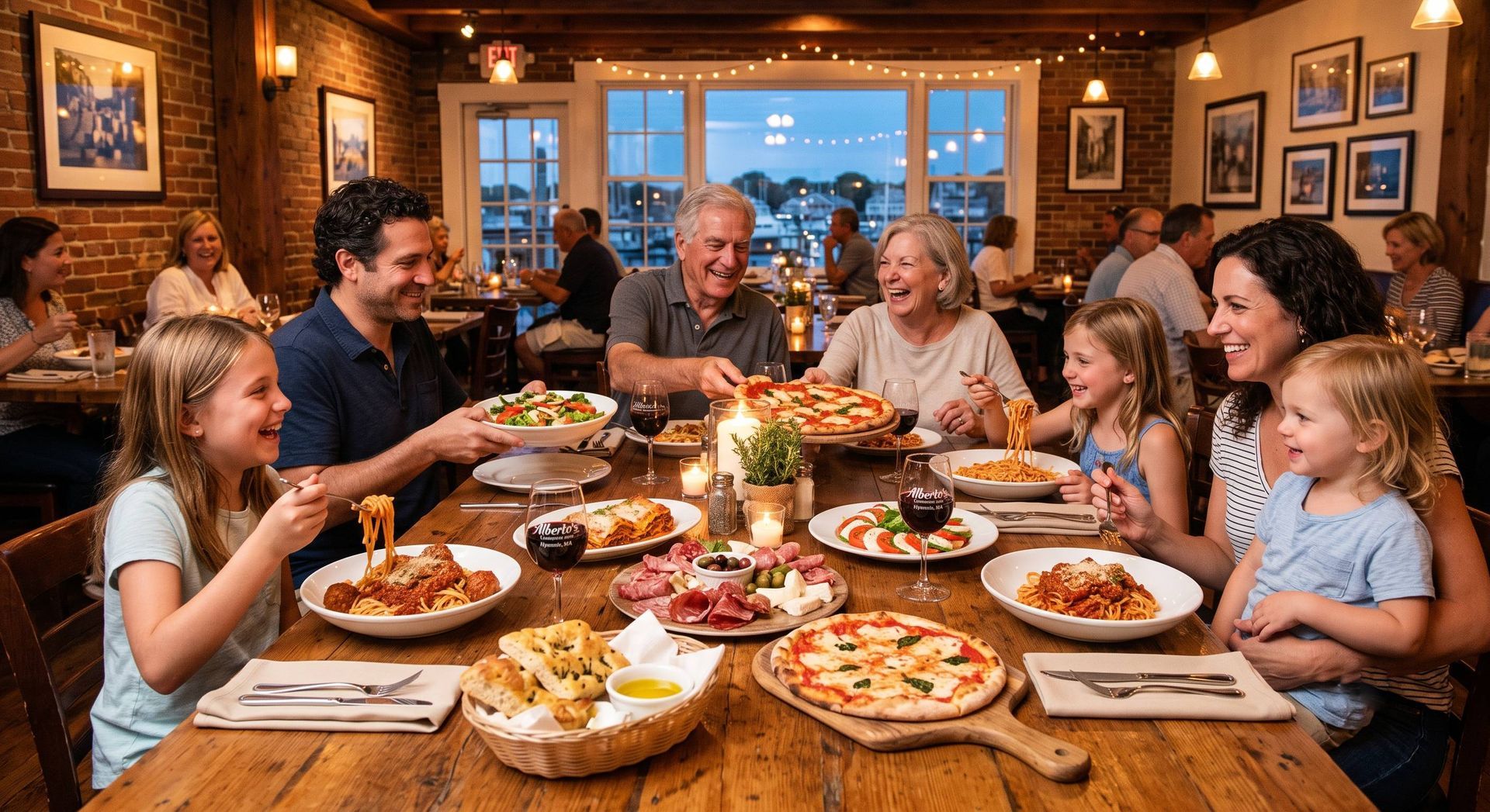 Family Dining Service at Italian restaurant in Hyannis