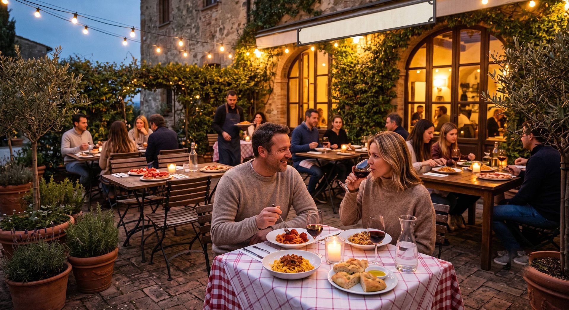 Outdoor Dining Service at Italian restaurant