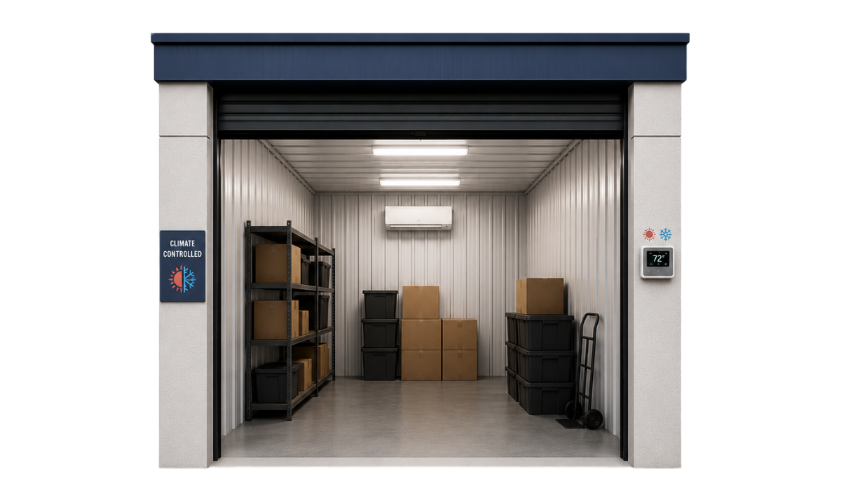 Climate controlled storage units in Hensley, AR