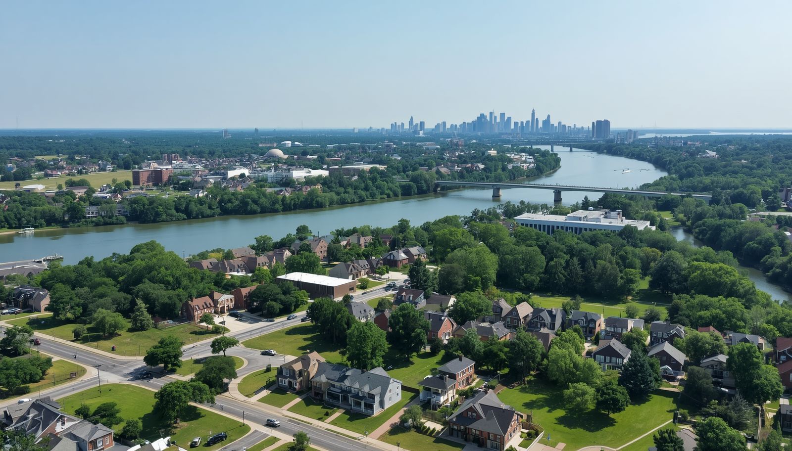 Living in North Little Rock, AR, with residential neighborhoods and the city skyline.