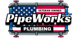 PipeWorks Logo with usa flag background