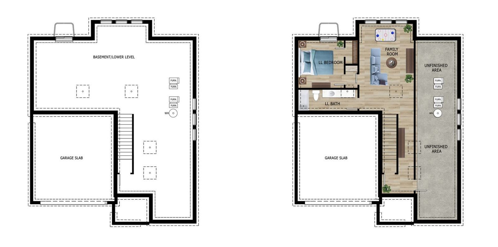 A black and white floor plan of a house with a balcony.