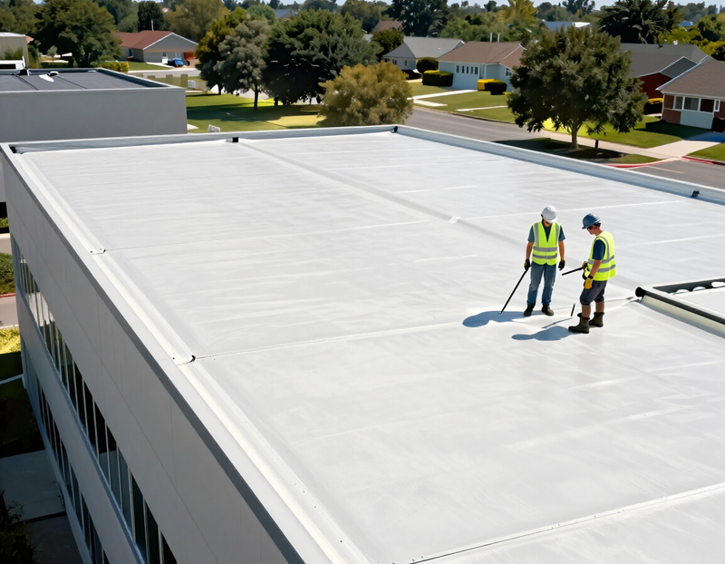 Office building flat roof in Schaumburg