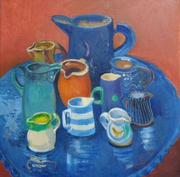 10 Favourite Jugs
Oil painting by Sally Scott