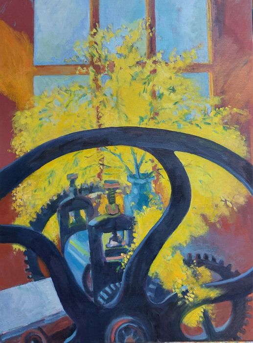 Spring in the Studio Oil Painting by Sally Scott