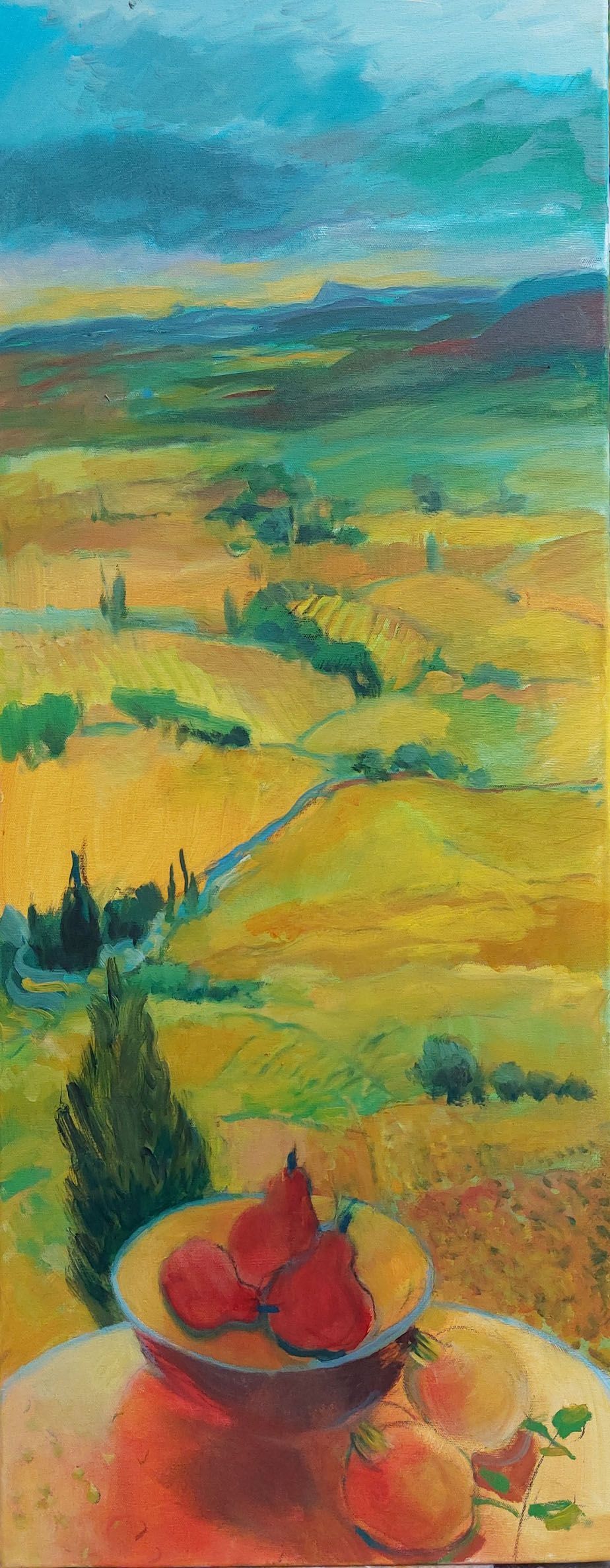 Sally Scott Original Artwork Oil Painting French Landscape