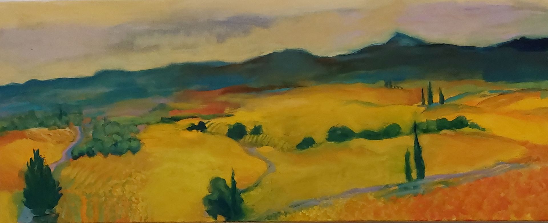 Sally Scott Original Artwork Oil Painting French Landscape Autumn
