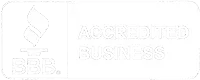 Subtle white logo reading “ACCREDITED BUSINESS” with a stylized icon on the left.