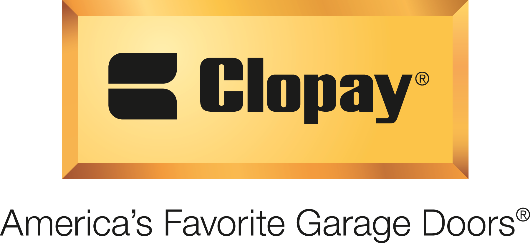 The logo for clopay america 's favorite garage doors