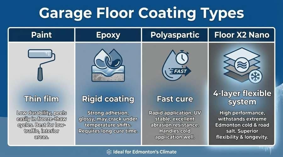 Common garage coating options