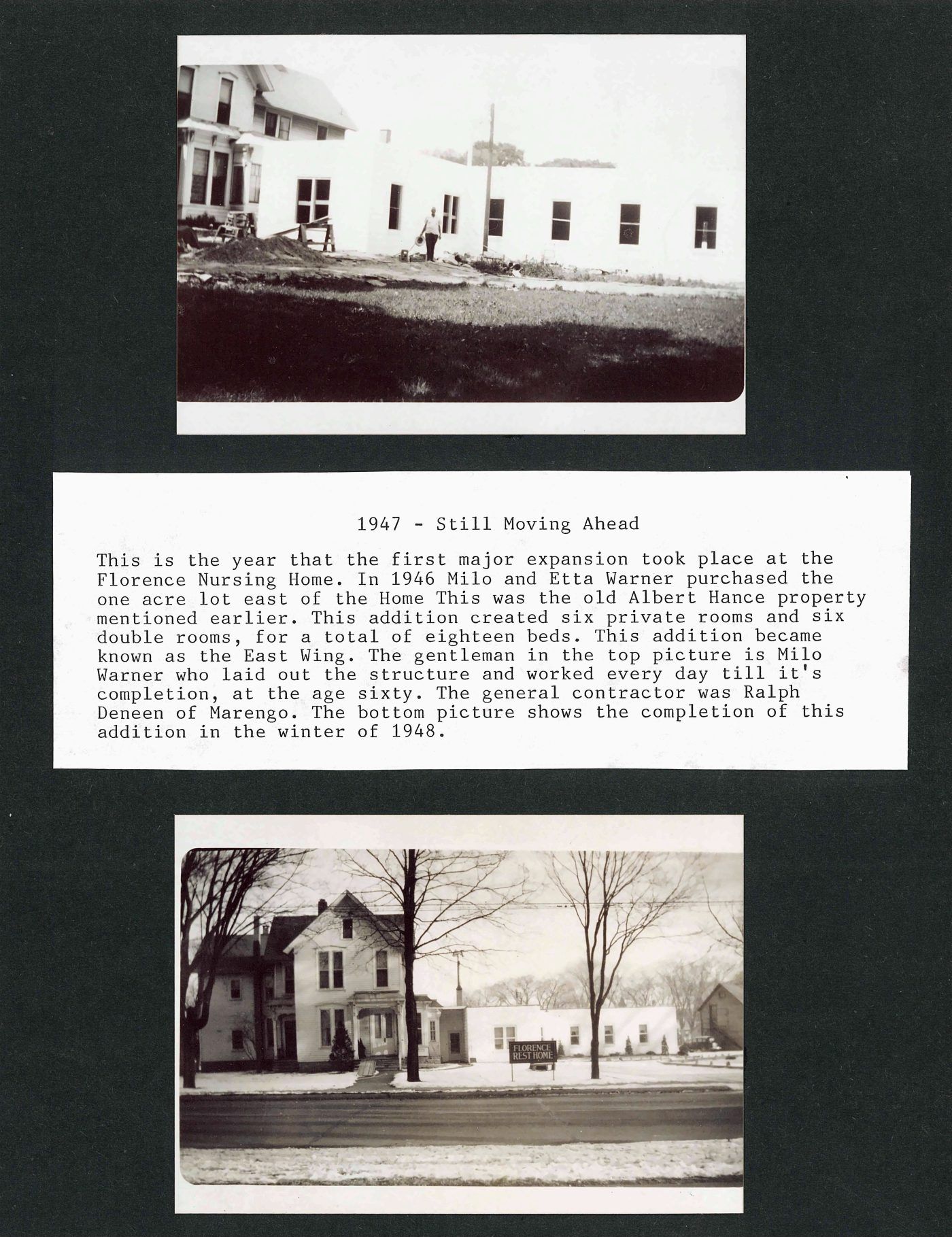Chronological History of the Florence Nursing Home, page 6 of 17