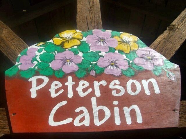 Wooden sign with