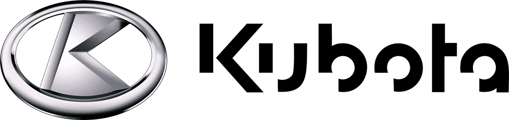 Kubota logo: a silver
