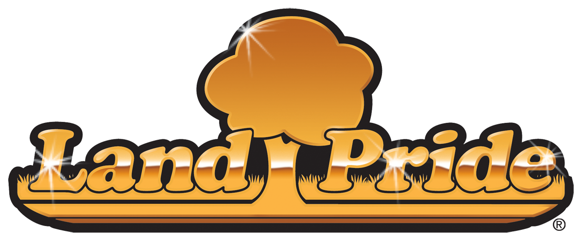 Land Pride logo with a stylized tree in gold.