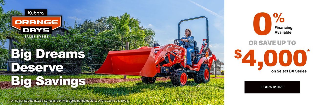 Kubota BX Series Tractor Offers