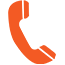 Orange lightbulb with radiating lines, symbolizing an idea or innovation.