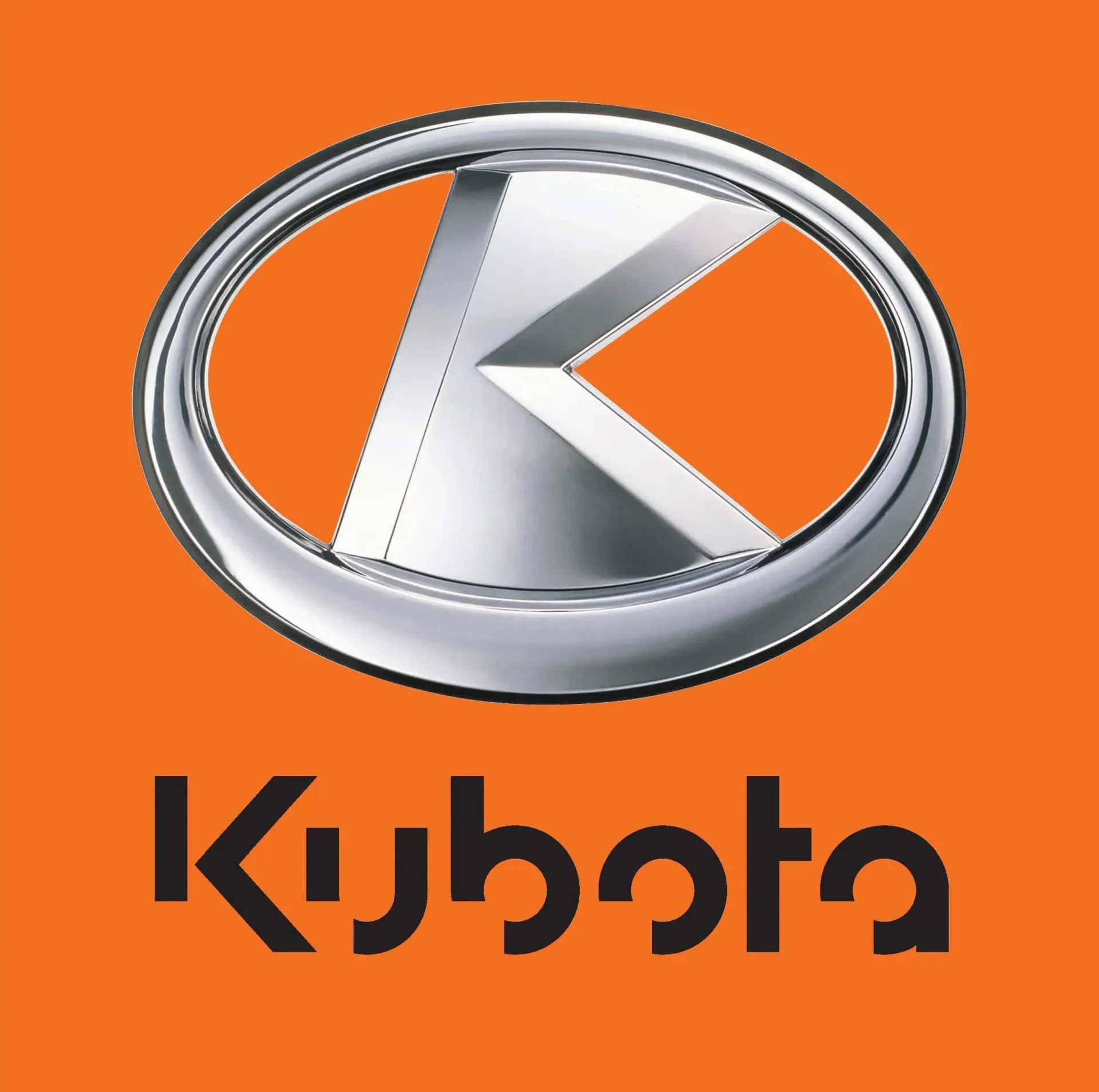 Kubota logo: Silver 