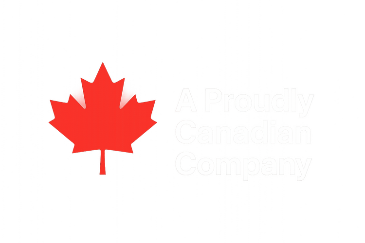 Red maple leaf beside text