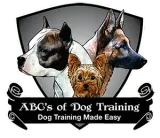 A logo for abc 's of dog training dog training made easy