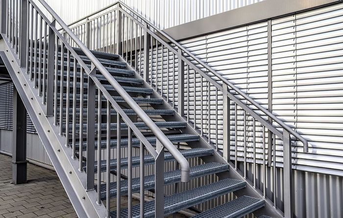 newly installed commercial stairs