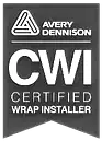 The logo for avery dennison is a certified wrap installer.