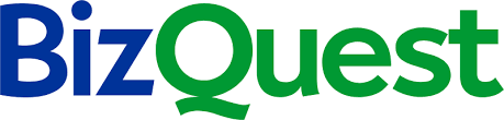 BizQuest logo in blue and green.