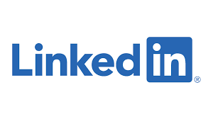 LinkedIn logo: blue text 
