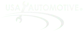 Red logo for "Demo Auto Repair" with wings, stars, and a circular design.